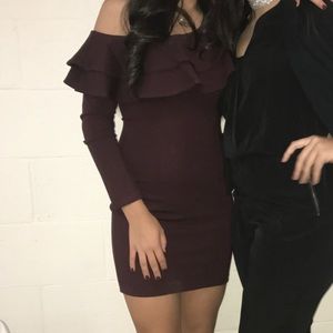 do + be bodycon ruffle dress